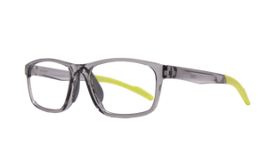 LUNAR RECTANGLE MEDIUM CLEAR GREY PRESCRIPTION GLASSES