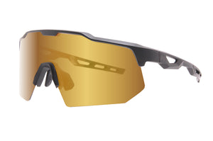 NOVA MATTE BLACK PHOTOCHROMIC GOLD UV400 SUNGLASSES